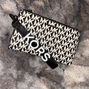 Michael Kors Monogram Black and White Pouch